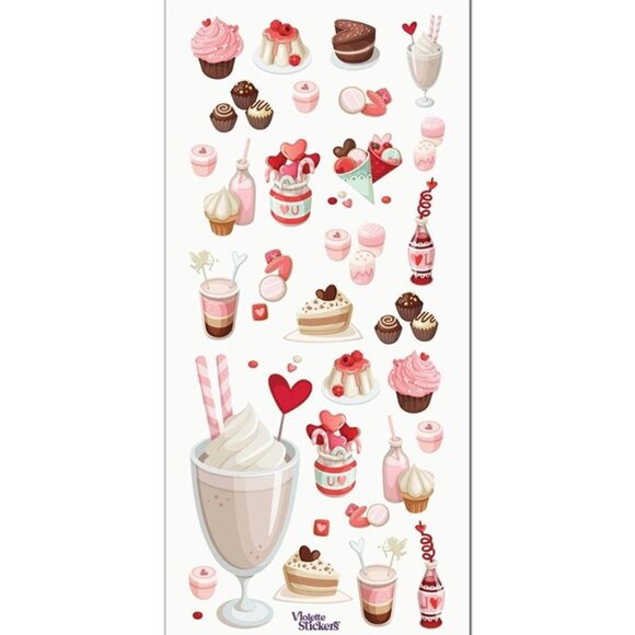 3 for $10 - Mini Soda Shop Stickers - 1 Sticker Sheet for Stationary & More‎ - Picture 1 of 8